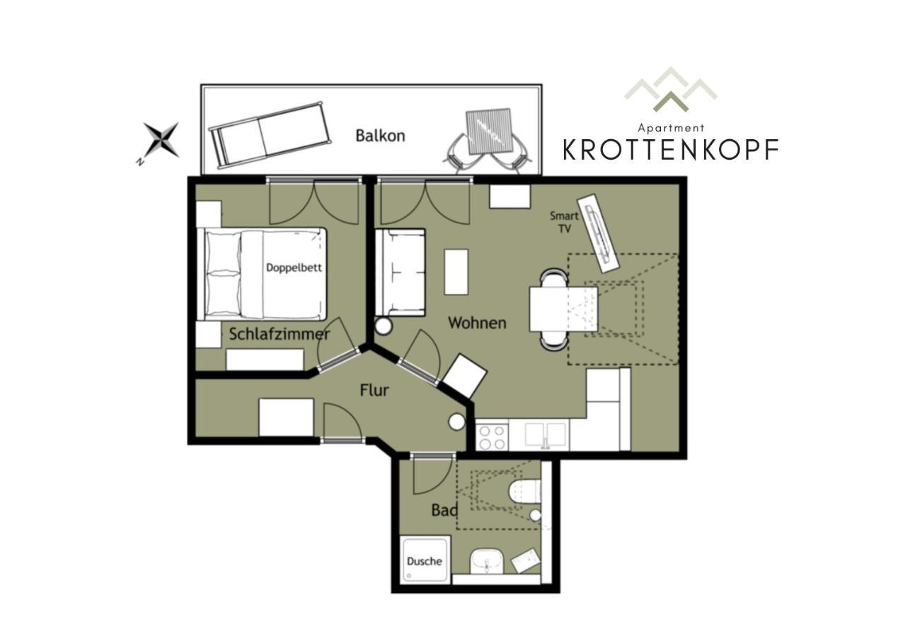 Das Bergquartier - Ferienwohnung Krottenkopf Oberau  Luaran gambar
